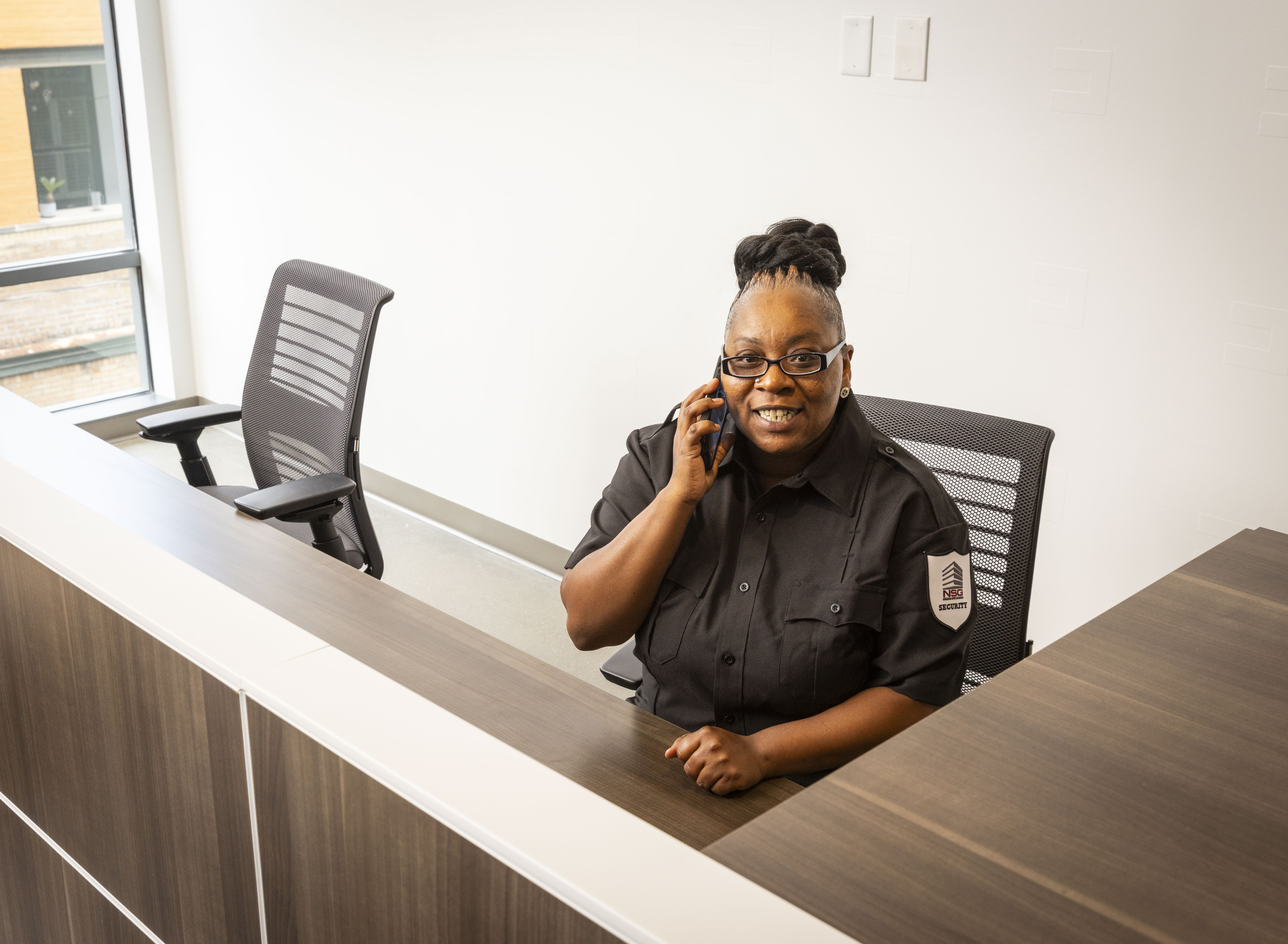 Security guard monitoring data center facility in Miamisburg Ohio