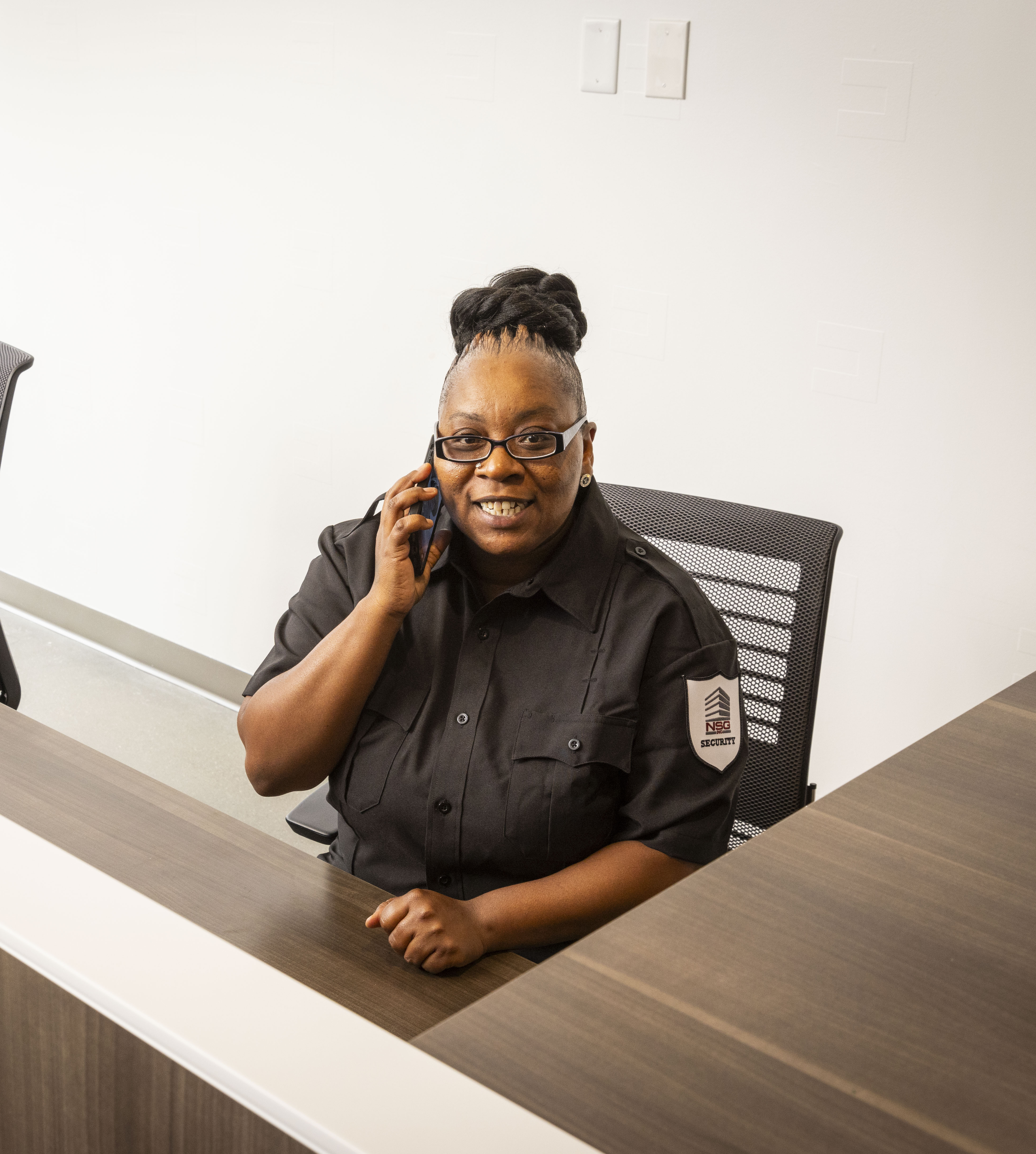 Security Guard at Desk
