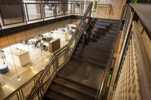 security guard completing facility check